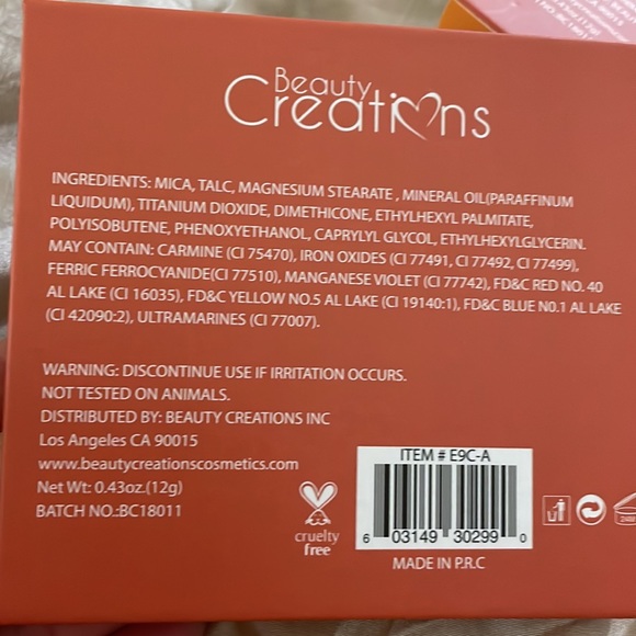 Beauty Creations~Cali Chic Eye shadow Palette - Picture 8 of 8